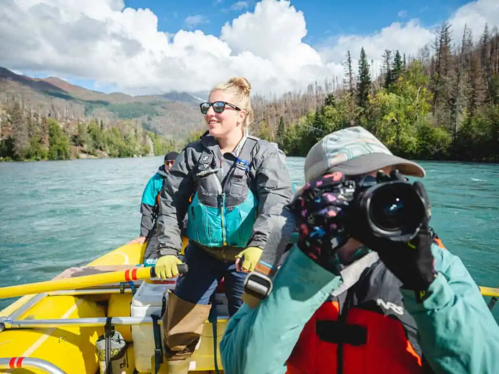 Checking out the scenery on the Kenai River